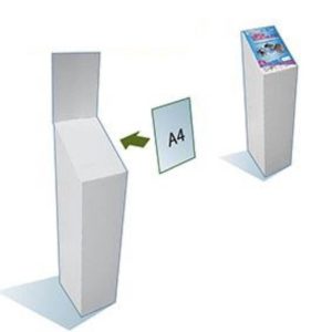 Borne porte-cartel en carton – minimaliste pour votre signalétique