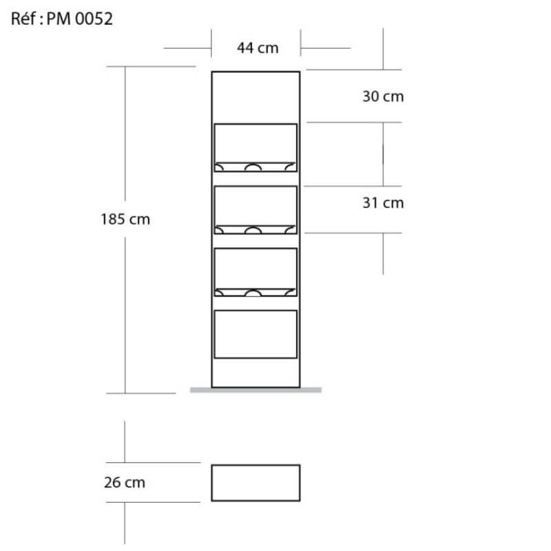 Colonne en carton pour présentation de bouteilles, Fronton A3 – Pratique, robuste et écologique – Image 3