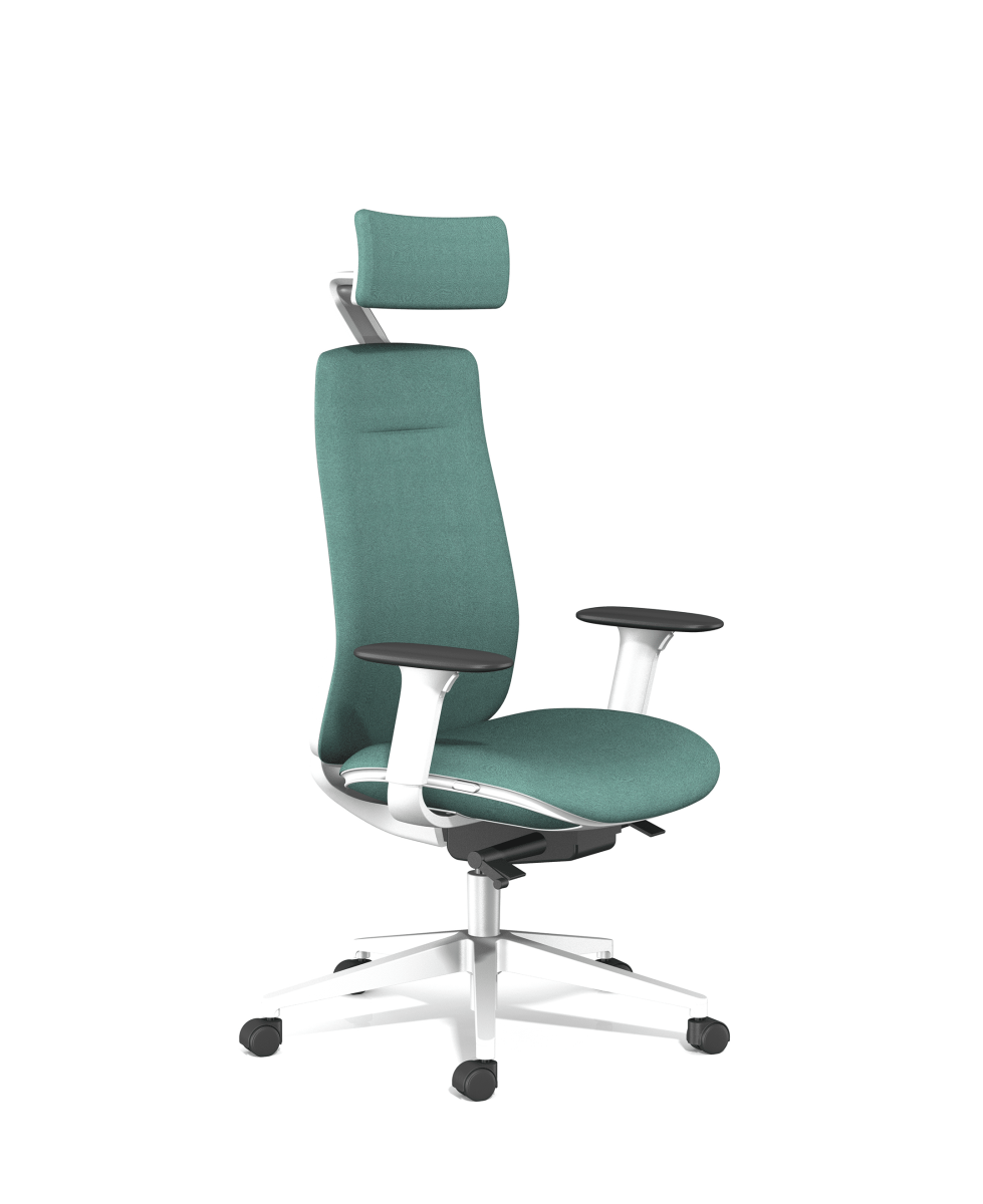 Fauteuil de Bureau Eman Noir Tapissé – Image 9
