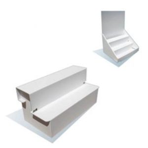 Présentoir escalier 3 niveaux pour BAC A4h – Pratique, lisible et 100 % recyclable