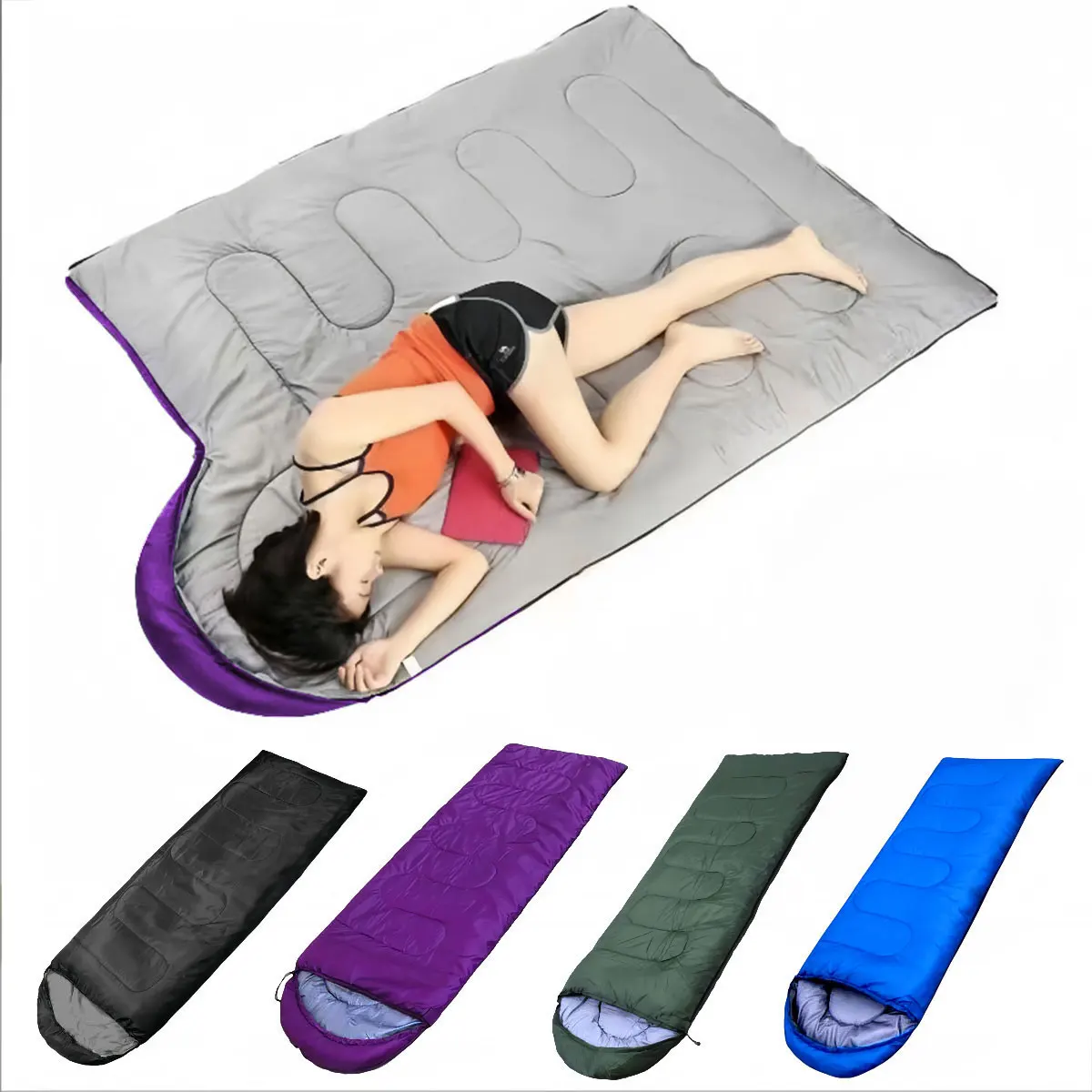 Sac de Couchage Adulte en Coton – Toison Chaude – Image 2