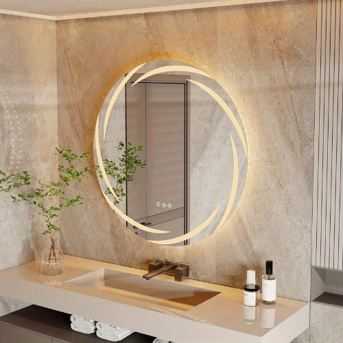Miroir Rond 80 cm LED Anti-Buée – Un vrai soleil pour votre salle de bain – Image 2