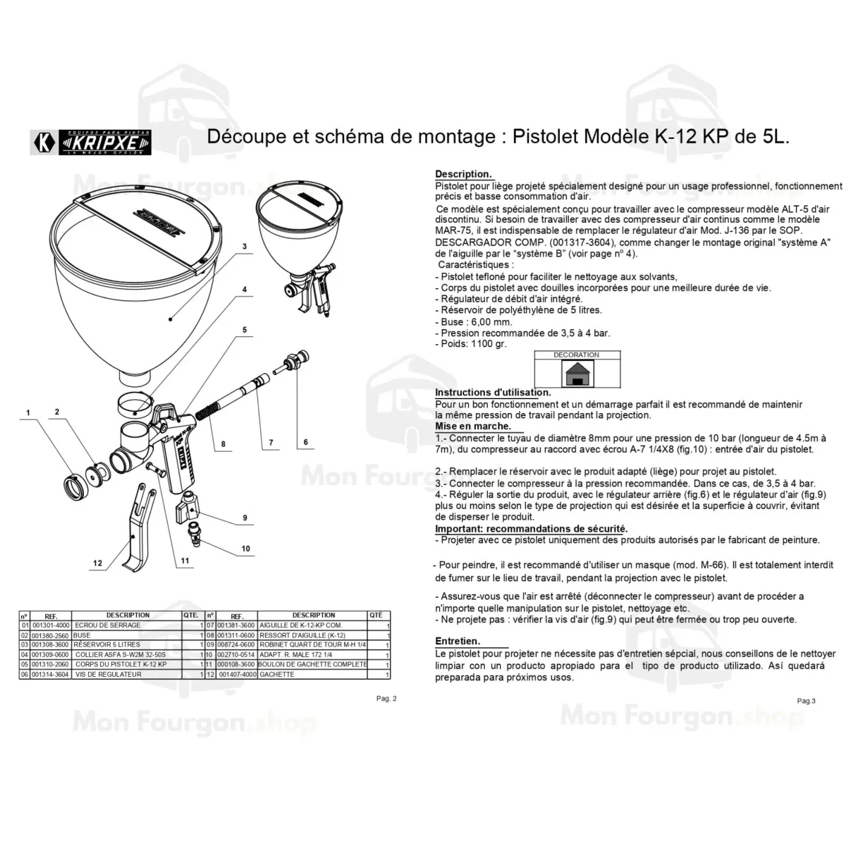 Pistolet liège projeté professionnel – Image 6